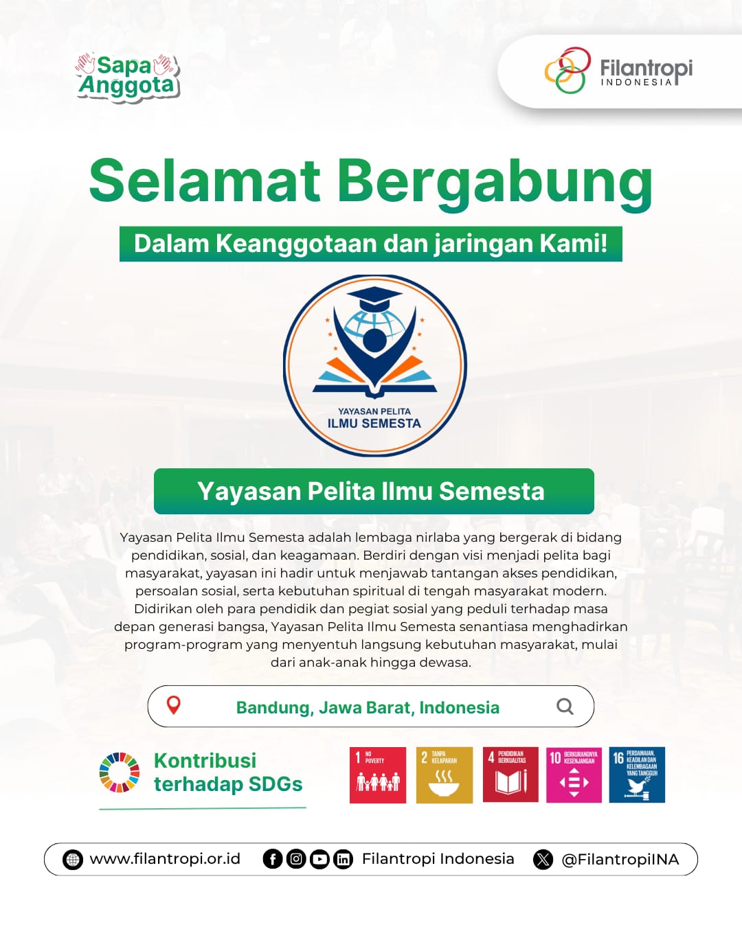 Yayasan Pelita Ilmu Semesta X Filantropi Indonesia